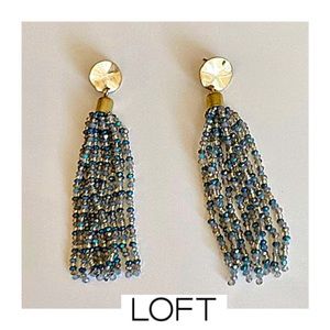 Statement beaded tassel earrings